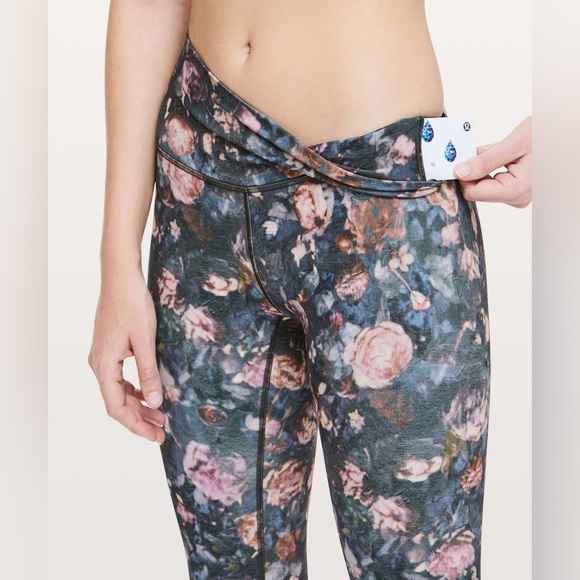 Lululemon Athletica Wunder Under Floral Patterned Leggings Size 4 - Picture 4 of 9